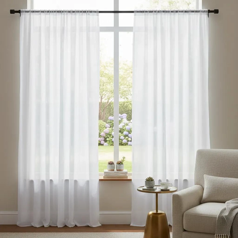 PACK DE 2 CORTINAS VISILLO 1.40X2.25MTS CON PASA TUBO - 2