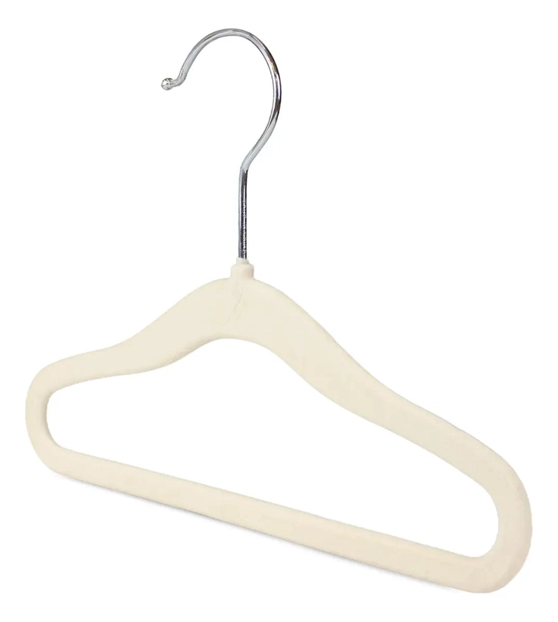 SET DE 10 COLGADORES INFANTILES DE TERCIOPELO PARA ROPA DE BEBE - 3