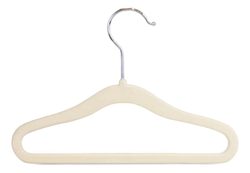 SET DE 10 COLGADORES INFANTILES DE TERCIOPELO PARA ROPA DE BEBE - 4