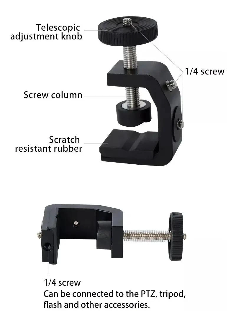 SOPORTE ABRAZADERA UNIVERSAL PARA CAMARA DE 32MM - 5