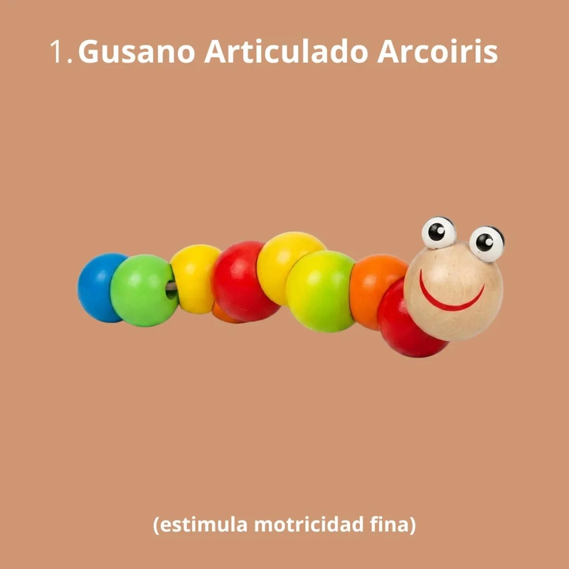 SET EDUCATIVO DE 4 JUGUETES DE MADERA PARA NIÑOS - 2