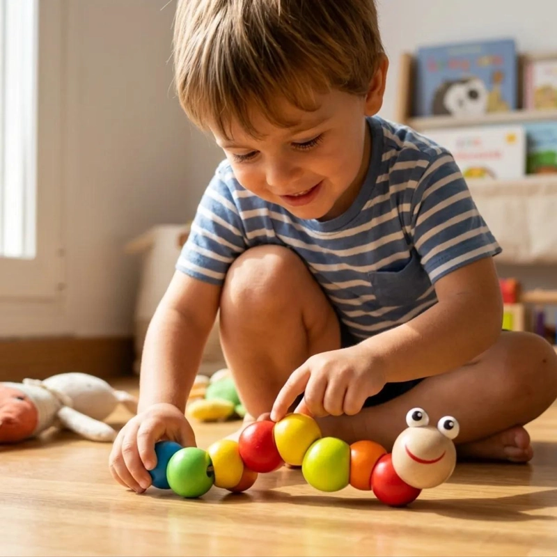 SET EDUCATIVO DE 4 JUGUETES DE MADERA PARA NIÑOS - 6