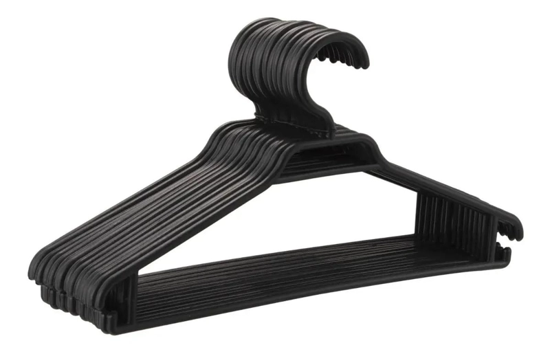 PACK DE 15 COLGADORES PLASTICOS RESISTENTES PARA ROPA - 1