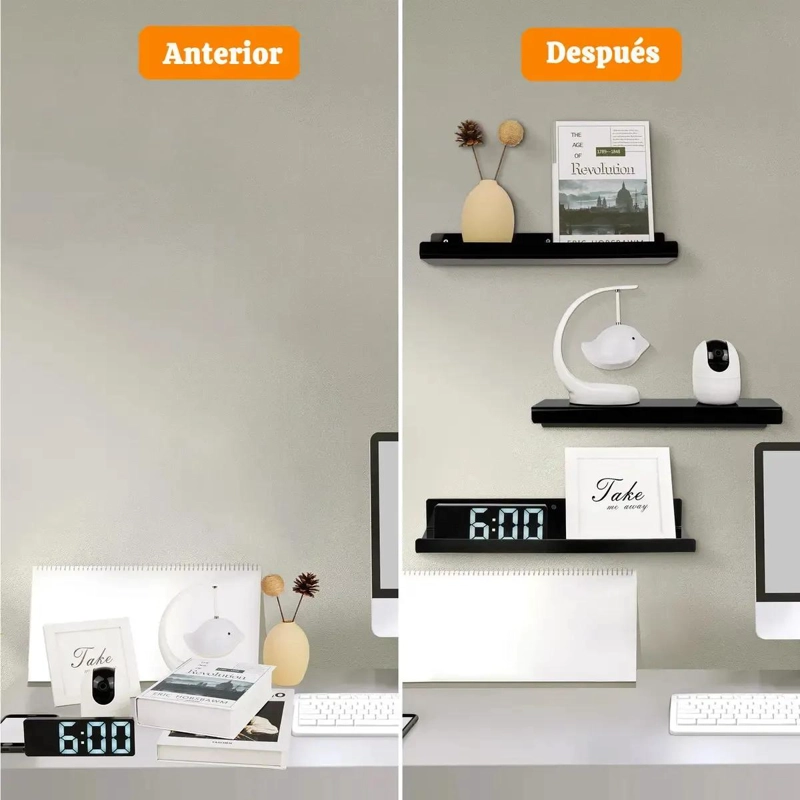 ESTANTES DE ACRILICO PARA ALMACENAMIENTO EN PARED - 4