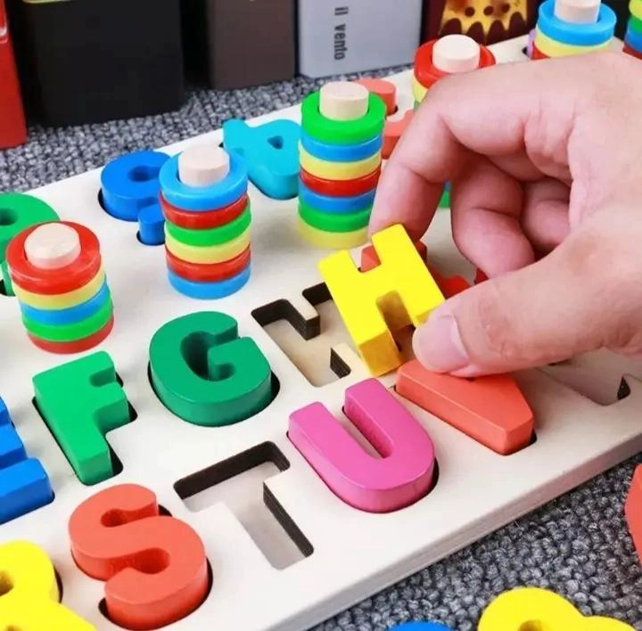 ABACO DE MADERA CON NUMEROS Y LETRAS PARA APRENDIZAJE INFANTIL - 4
