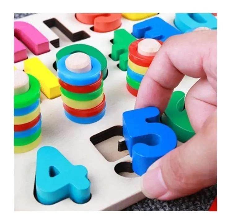 ABACO DE MADERA CON NUMEROS Y LETRAS PARA APRENDIZAJE INFANTIL - 6