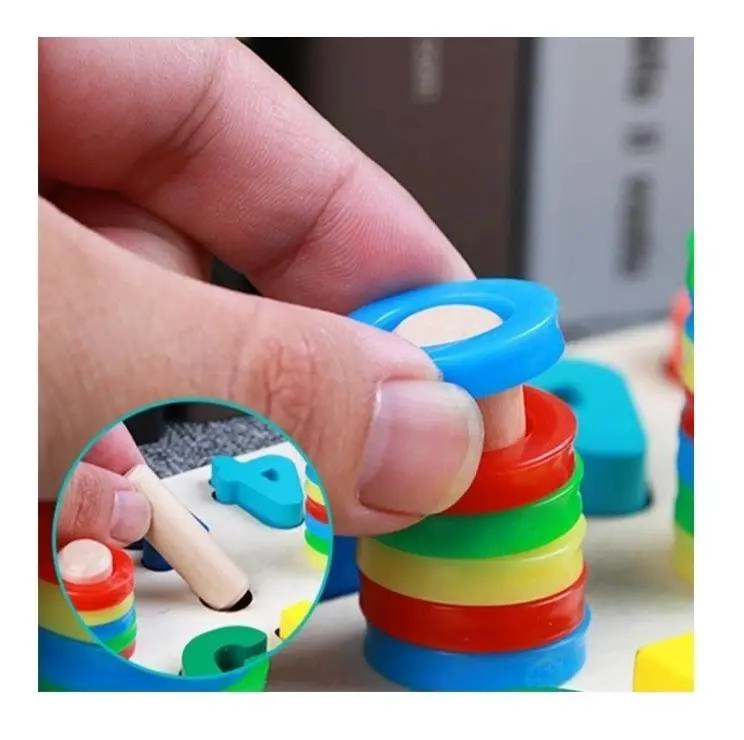 ABACO DE MADERA CON NUMEROS Y LETRAS PARA APRENDIZAJE INFANTIL - 8