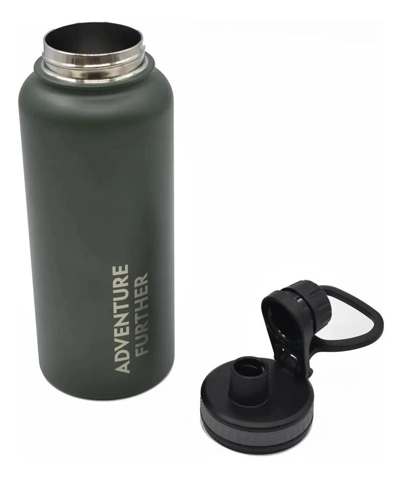BOTELLA TE RMICA METALICA INSULADA 1 LITRO VERDE OSCURO - 2