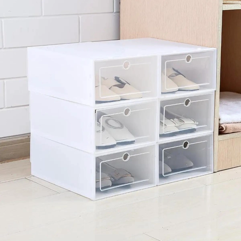 PACK DE 6 ORGANIZADORES TRANSPARENTES APILABLES PARA CALZADO - 4