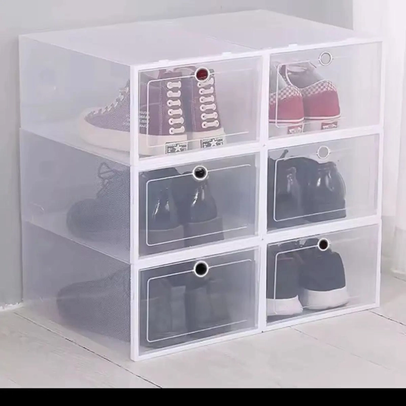 PACK DE 6 ORGANIZADORES TRANSPARENTES APILABLES PARA CALZADO - 5