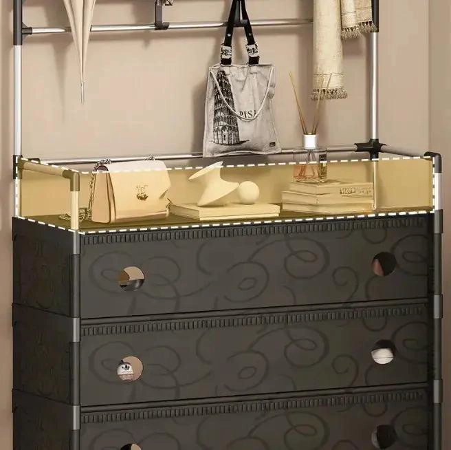 ZAPATERO ORGANIZADOR COLGADOR PARA ROPA Y CALZADO EN COLOR NEGRO - 4