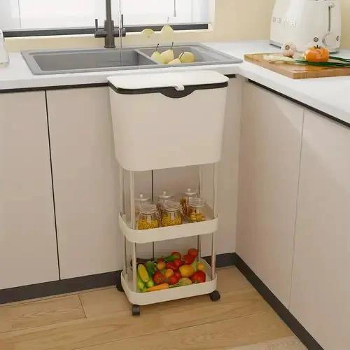 CONTENEDOR ORGANIZADOR DE COCINA 3 NIVELES CON RUEDAS - 2