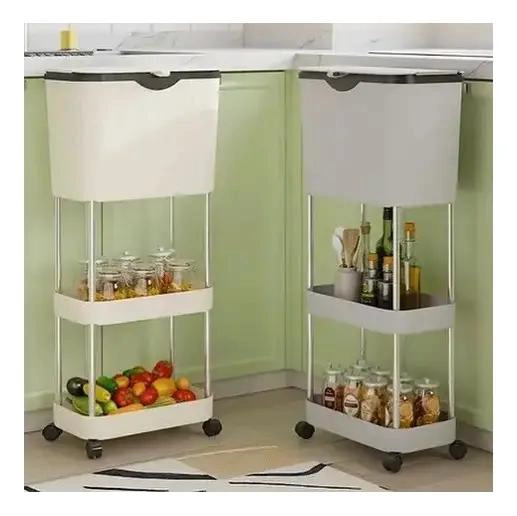 CONTENEDOR ORGANIZADOR DE COCINA 3 NIVELES CON RUEDAS - 5