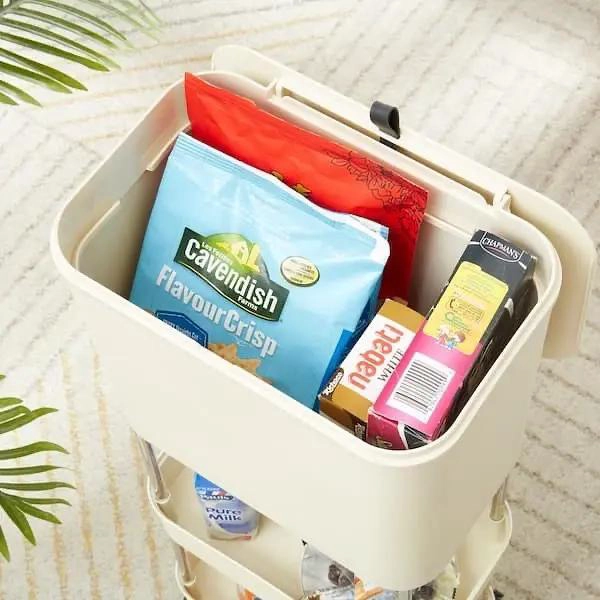 CONTENEDOR ORGANIZADOR DE COCINA 3 NIVELES CON RUEDAS - 8