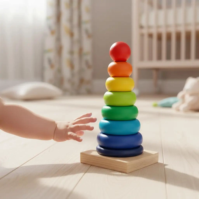 SET MONTESSORI DE MADERA PARA BEBE S CON JUGUETES SENSORIALES - 3