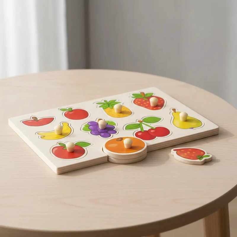 SET MONTESSORI DE MADERA PARA BEBE S CON JUGUETES SENSORIALES - 4