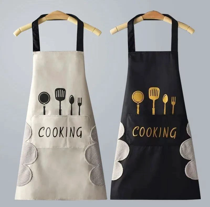 SET DE 2 DELANTALES DE COCINA IMPERMEABLES PARA CHEF - 1