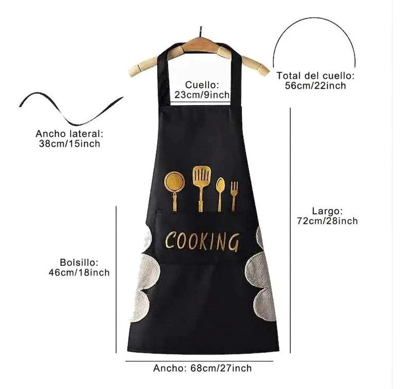 SET DE 2 DELANTALES DE COCINA IMPERMEABLES PARA CHEF - 5