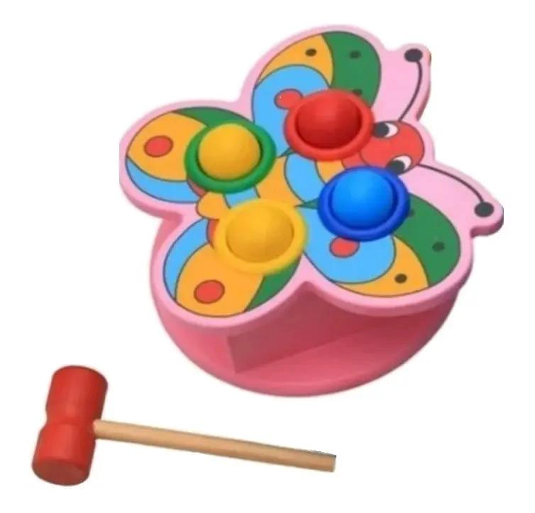 CAJA DE MARTILLO DIDACTICA DE MADERA PARA NIÑOS - 3