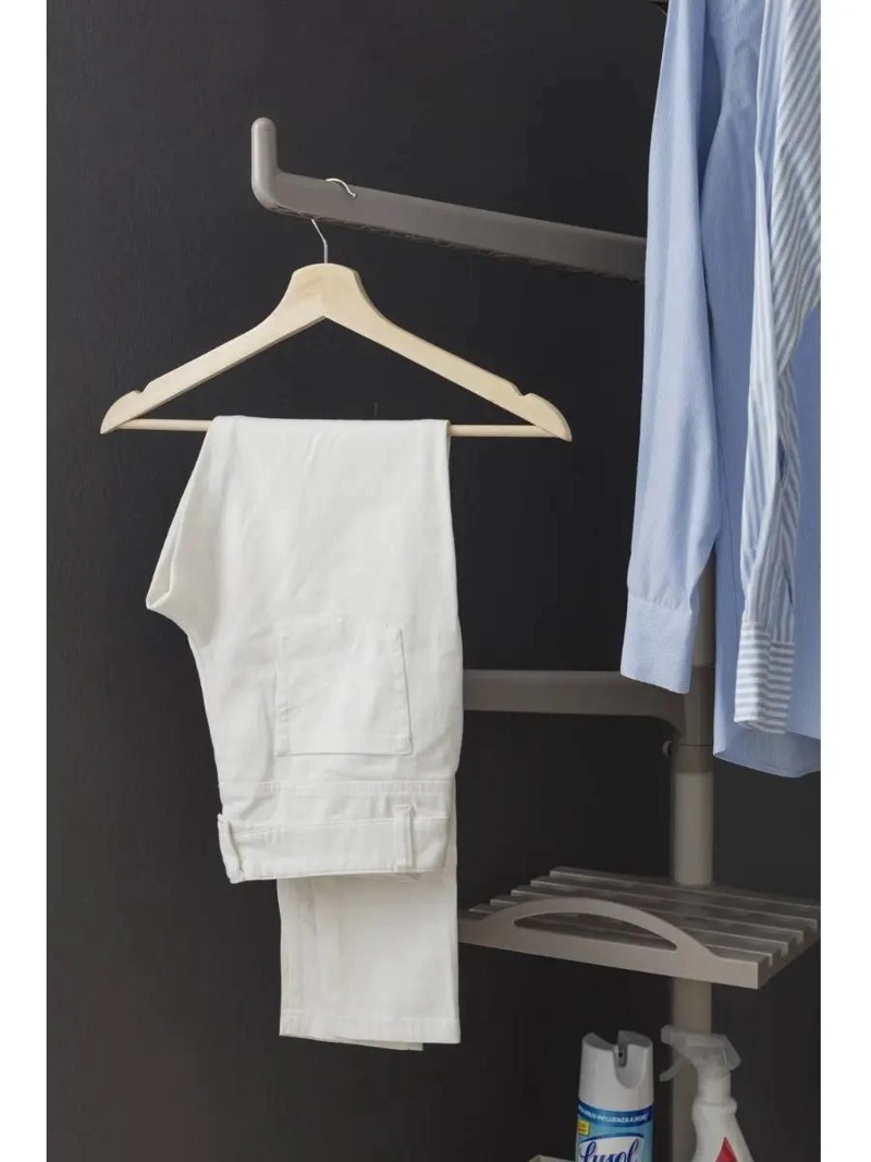 SET DE 8 COLGADORES DE MADERA PARA ROPA ELEGANTES Y RESISTENTES - 8