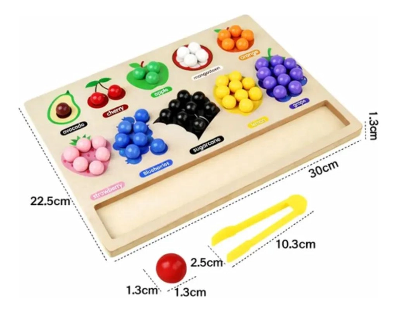TABLERO DE CLASIFICACION DE COLORES Y FRUTAS PARA JUGAR - 3