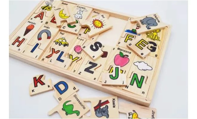 JUEGO EDUCATIVO DE LETRAS Y NUMEROS EN CAJA DE MADERA - 3