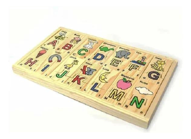 JUEGO EDUCATIVO DE LETRAS Y NUMEROS EN CAJA DE MADERA - 5