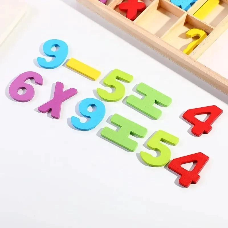 JUEGO EDUCATIVO DE LETRAS Y NUMEROS EN CAJA DE MADERA - 7