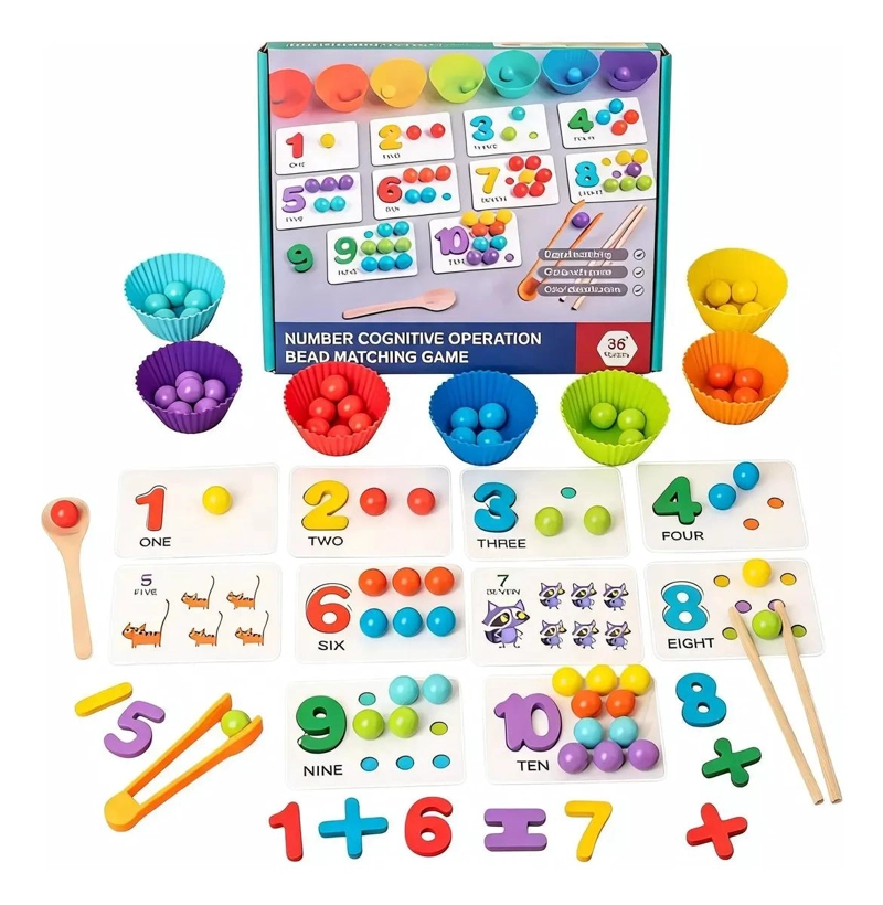 JUGUETE EDUCATIVO DE MADERA PARA CONTEO Y CLASIFICACION - 1