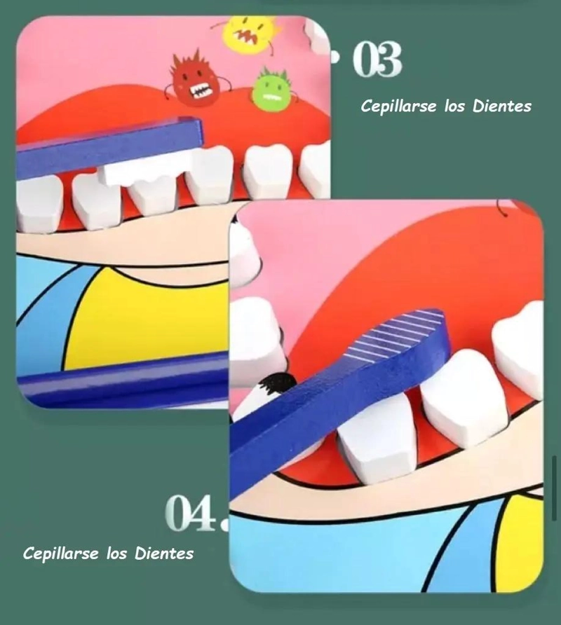 JUEGO DIDACTICO DE MADERA PARA NIÑOS DENTISTA - 5