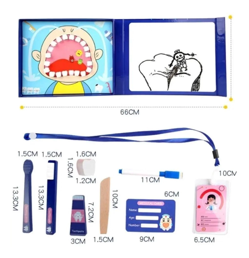 JUEGO DIDACTICO DE MADERA PARA NIÑOS DENTISTA - 7