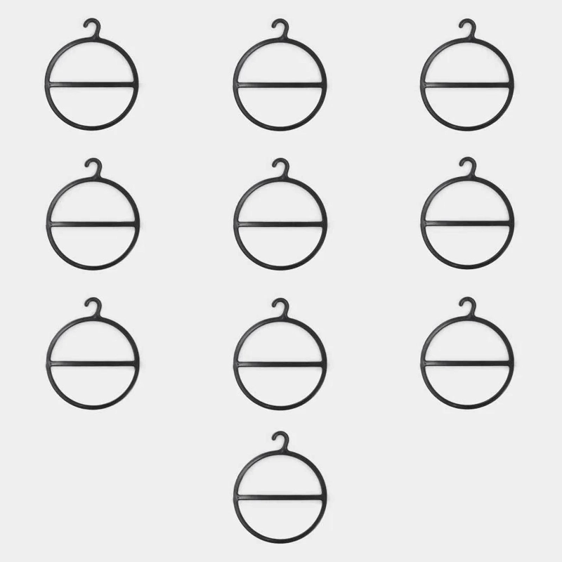 PACK DE 10 COLGADORES CON ARGOLLA PARA ORGANIZAR PAÑUELOS Y BUFANDAS - 1