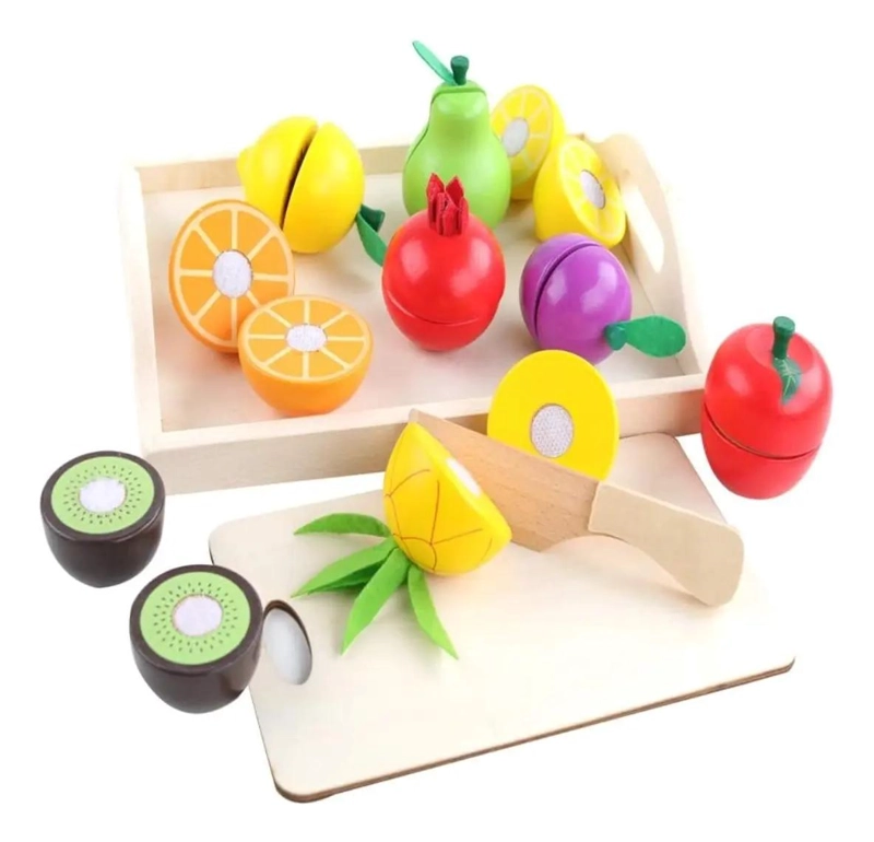 JUEGO DIDACTICO DE MADERA PARA CORTAR FRUTAS Y VERDURAS - 2