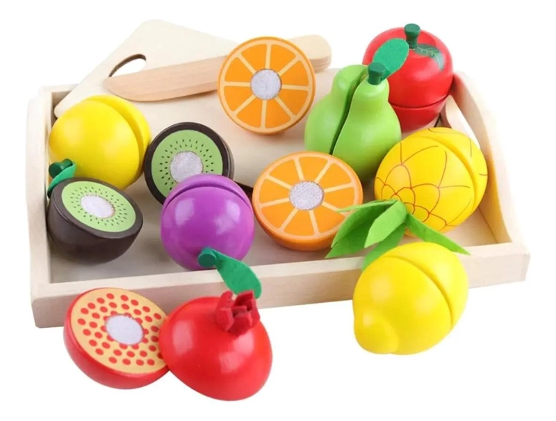 JUEGO DIDACTICO DE MADERA PARA CORTAR FRUTAS Y VERDURAS - 3