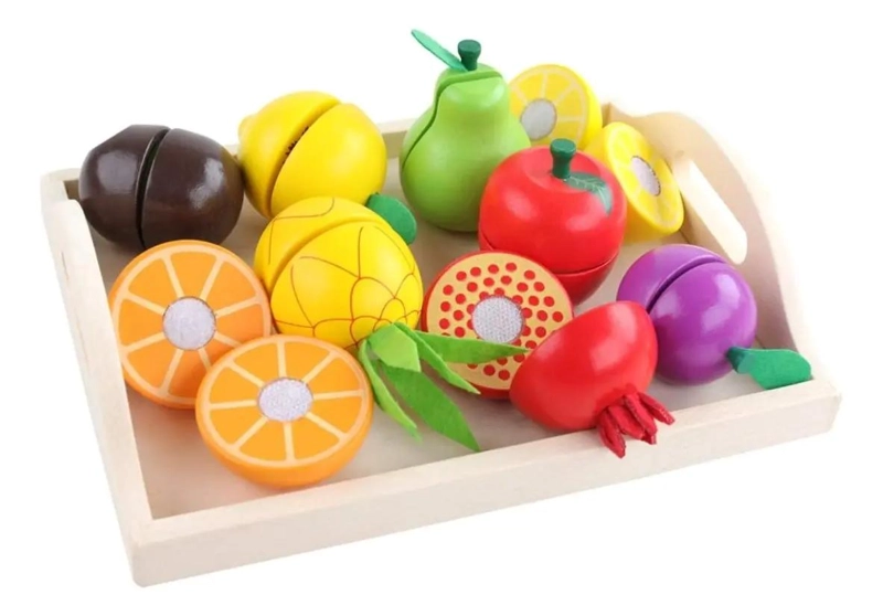 JUEGO DIDACTICO DE MADERA PARA CORTAR FRUTAS Y VERDURAS - 4