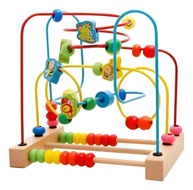 ABACO DE MADERA EDUCATIVO PARA NIÑOS Y BEBE S - 2