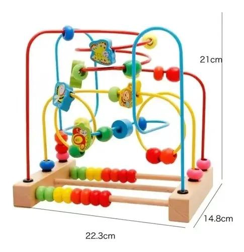 ABACO DE MADERA EDUCATIVO PARA NIÑOS Y BEBE S - 3