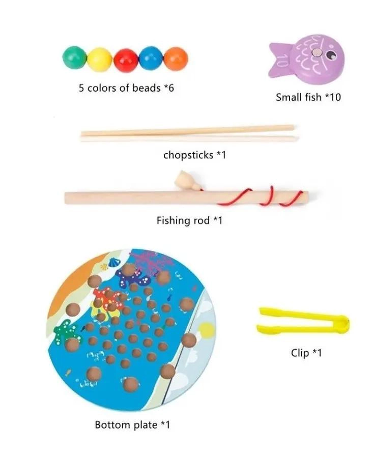 JUEGO DIDACTICO DE PESCA MAGNE TICA EN MADERA PARA NIÑOS - 4