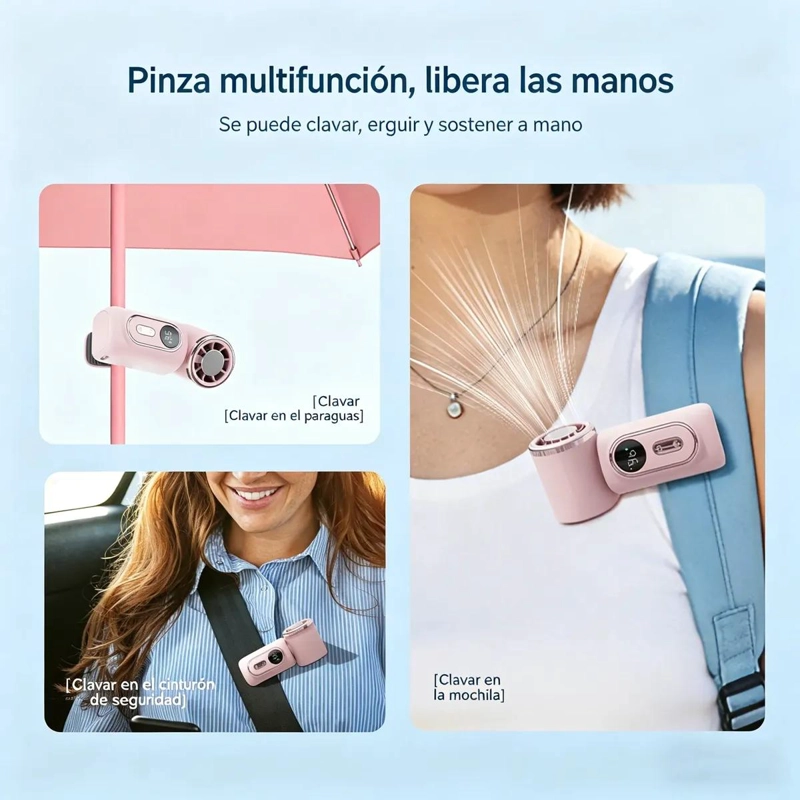VENTILADOR PORTATIL CLIP 180° PARA USO EN COCHE Y EXTERIOR - 5