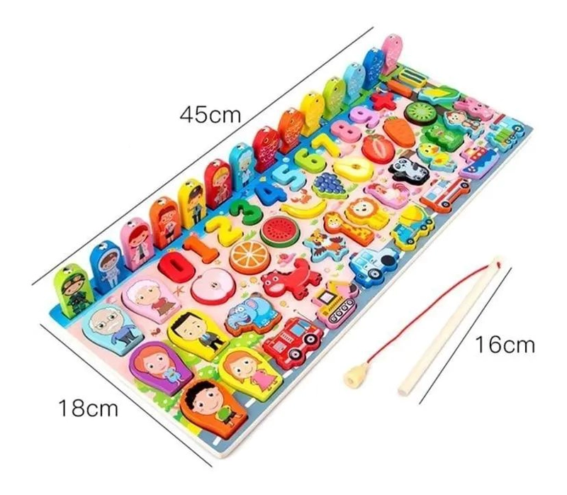 JUGUETE EDUCATIVO DE MADERA CON FORMAS GEOME TRICAS PARA NIÑOS - 1