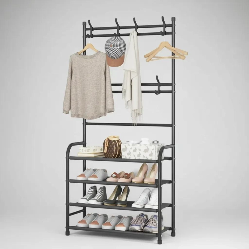 COLGADOR ORGANIZADOR DE 4 NIVELES PARA ROPA Y ZAPATOS - 1