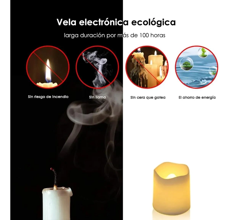 24 VELAS LED SIN LLAMA PARA DECORACION Y CELEBRACIONES - 2