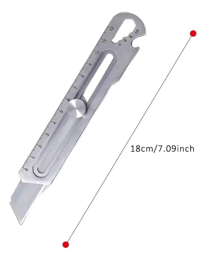 CUTTER MULTIFUNCIONAL DE METAL PLATEADO - 2
