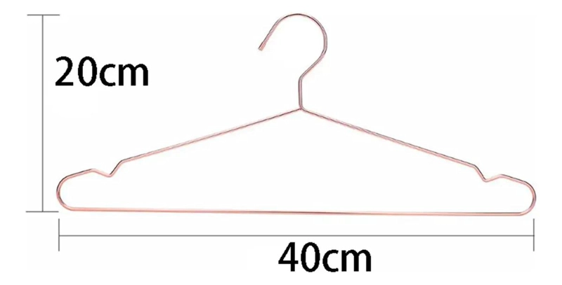 PACK DE 10 COLGADORES ELEGANTES COLOR COBRE PARA ROPA - 4