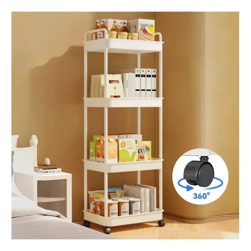 CARRITO ORGANIZADOR DE ALMACENAMIENTO CON RUEDAS Y 4 NIVELES - 2