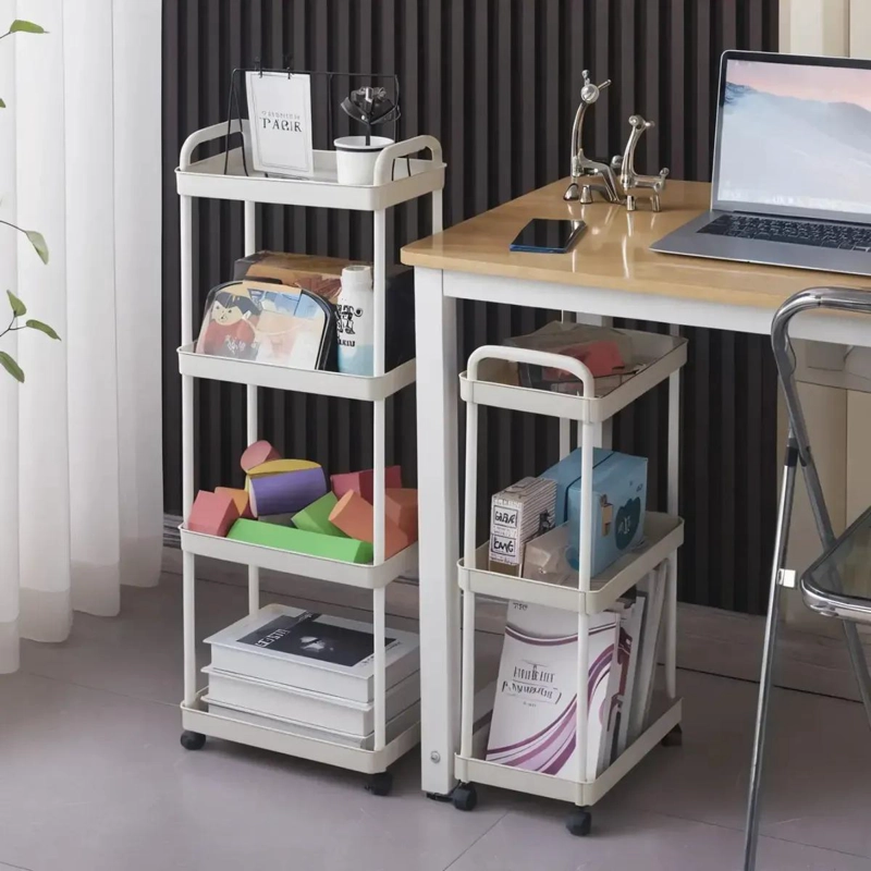 CARRITO ORGANIZADOR DE ALMACENAMIENTO CON RUEDAS Y 4 NIVELES - 4