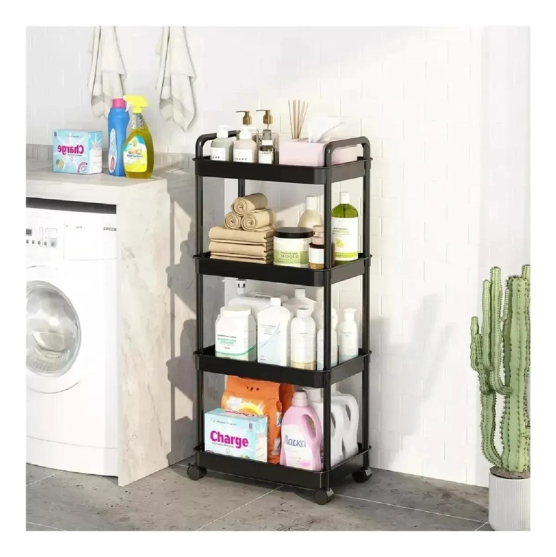 CARRITO ORGANIZADOR DE BAÑO Y COCINA CON 4 NIVELES Y RUEDAS - 1