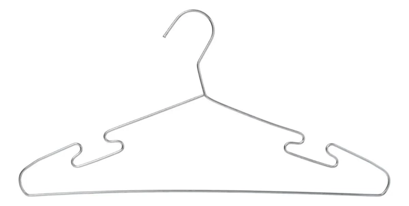 SET DE 10 COLGADORES METALICOS ANTIDESLIZANTES PARA ROPA - 3