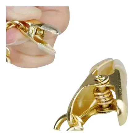 PACK DE 10 COLGADORES ELEGANTES PARA LENCERIA COLOR ORO - 4