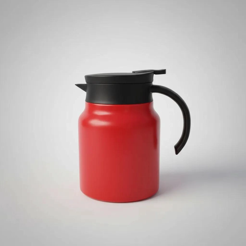 JARRA TE RMICA DE 1 LITRO CON FILTRO PARA INFUSIONES COLOR ROJO - 4